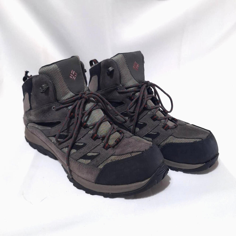 Columbia Crestwood Mid Hiking Boot Men's Sz 15‎ Wide Waterproof BI5371-052 Gray